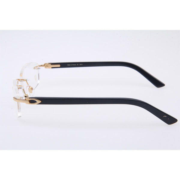 Cartier CT 5952143 Eyeglasses In Gold With Black Arms - DopestKickz