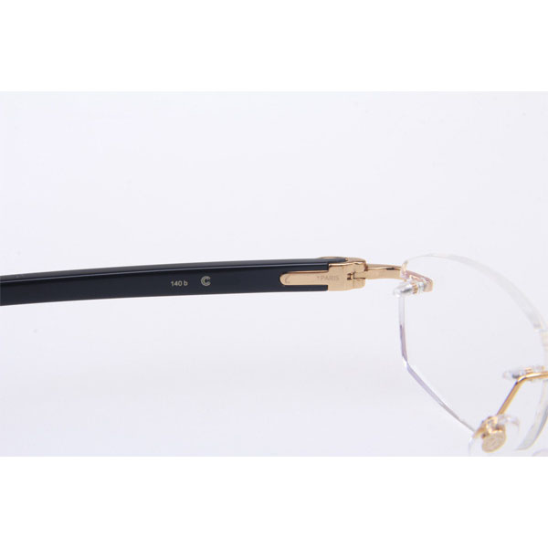 Cartier CT 5952143 Eyeglasses In Gold With Black Arms - DopestKickz