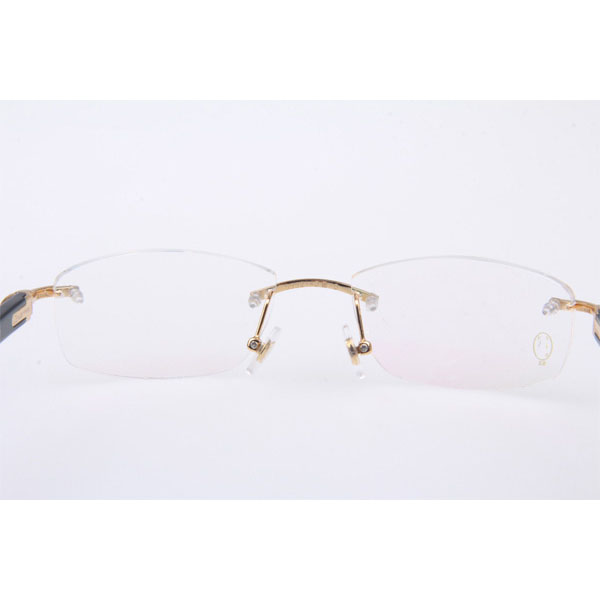 Cartier CT 5952143 Eyeglasses In Gold With Black Arms - DopestKickz