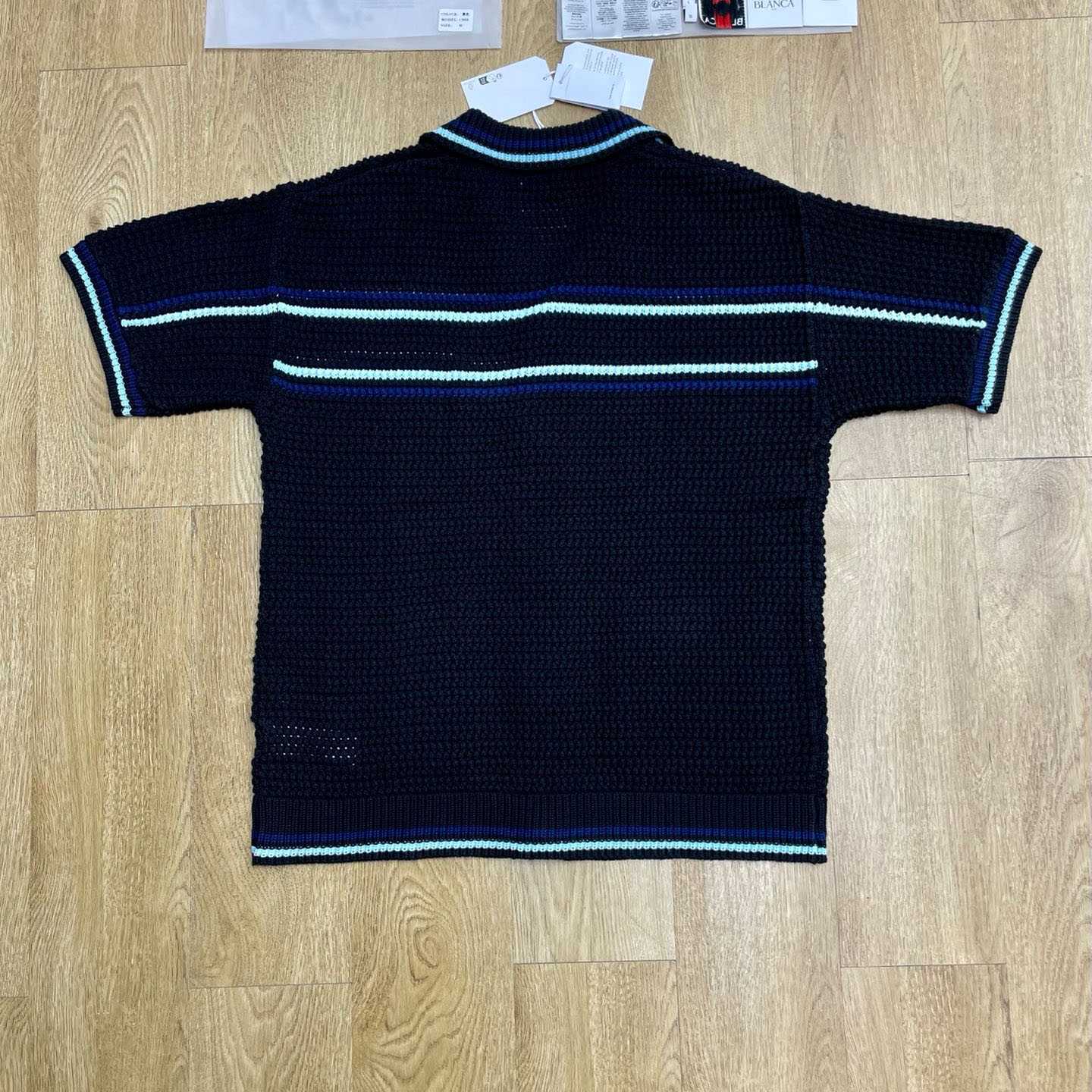 Casablanca Tennis Cotton Crochet Short Sleeve Shirt D0116 - DopestKickz