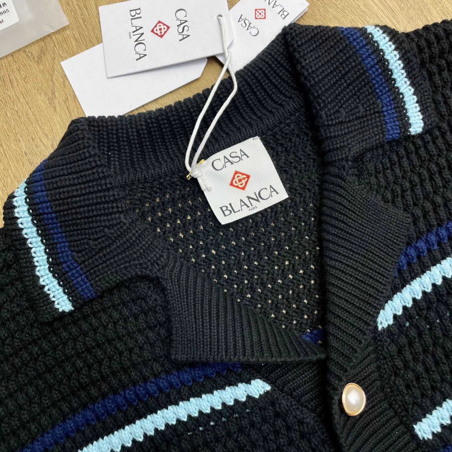 Casablanca Tennis Cotton Crochet Short Sleeve Shirt D0116 - DopestKickz