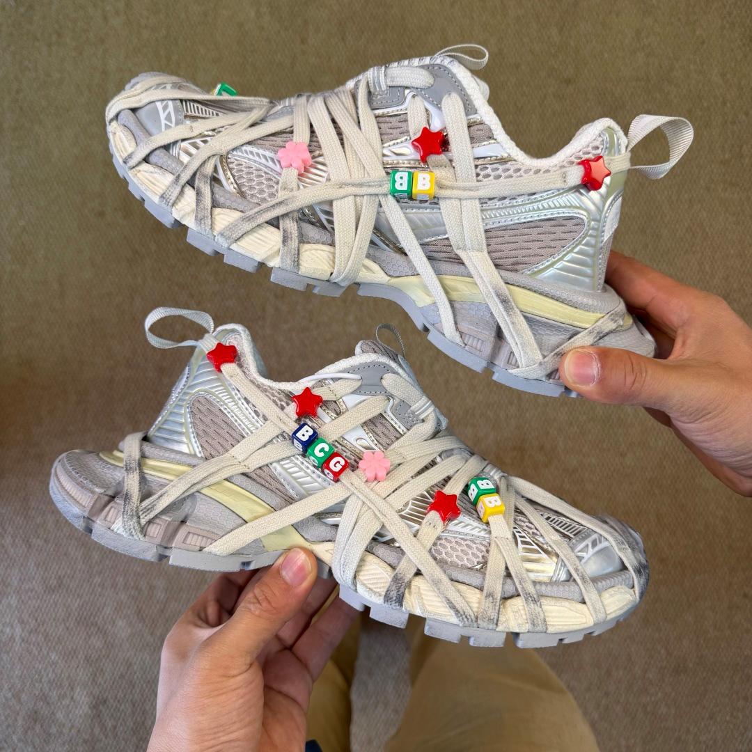 Balenciaga 3xl Extreme Lace Sneaker In Eggshell/Multicolor - DopestKickz