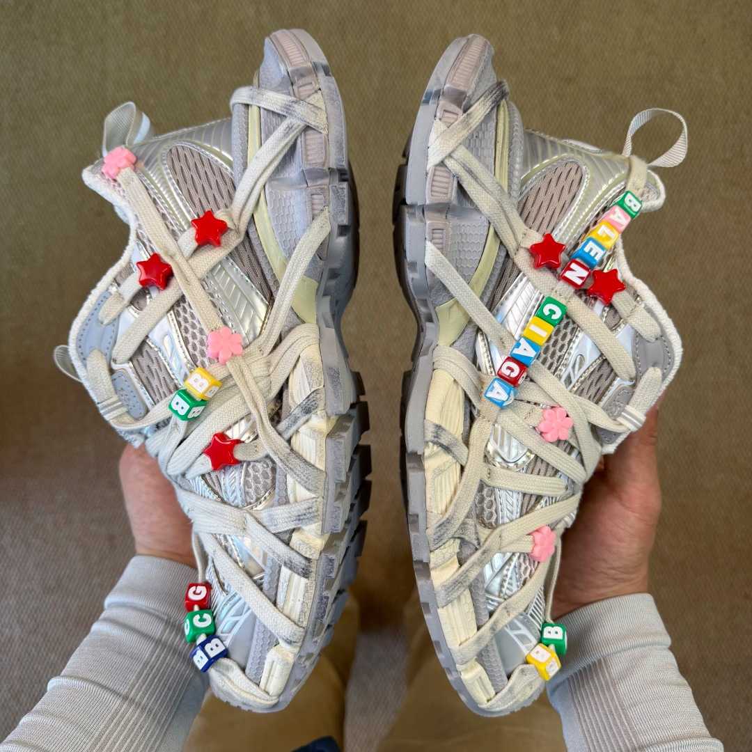 Balenciaga 3xl Extreme Lace Sneaker In Eggshell/Multicolor - DopestKickz