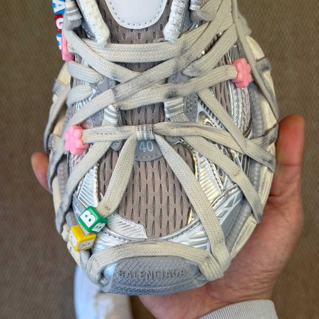 Balenciaga 3xl Extreme Lace Sneaker In Eggshell/Multicolor - DopestKickz