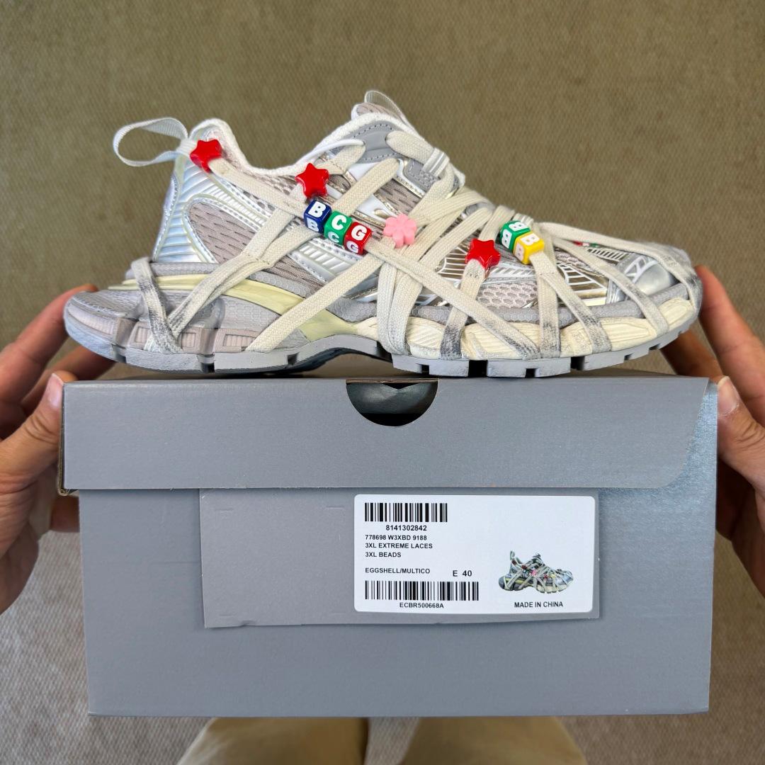 Balenciaga 3xl Extreme Lace Sneaker In Eggshell/Multicolor - DopestKickz