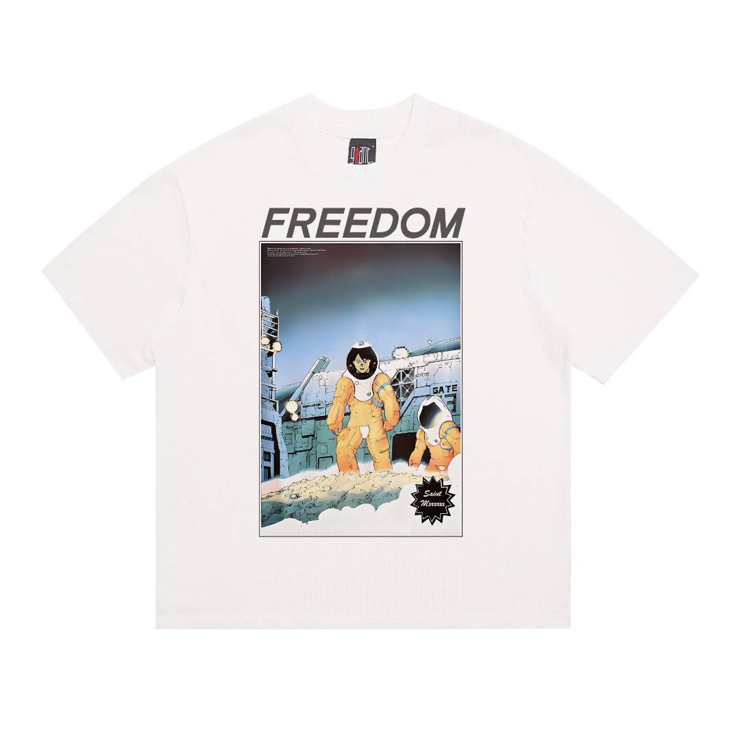 Saint Michael  Freedom Astro Short Sleeve Tee Shirt  - DopestKickz