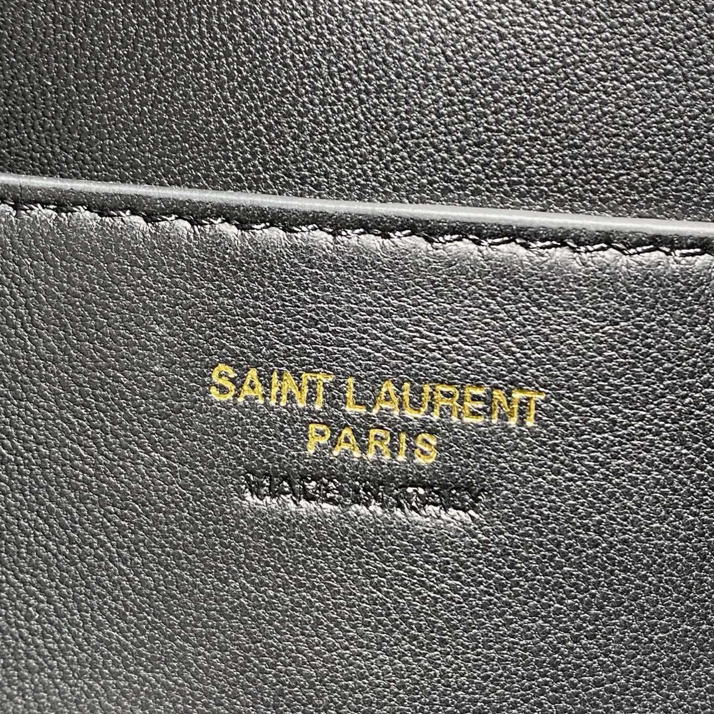 Saint Laurent Cassandre Large Pouch On Chain In Lambskin - DopestKickz