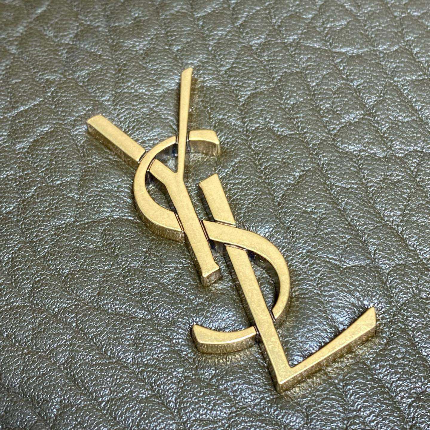 Saint Laurent Cassandre Large Pouch On Chain In Lambskin - DopestKickz