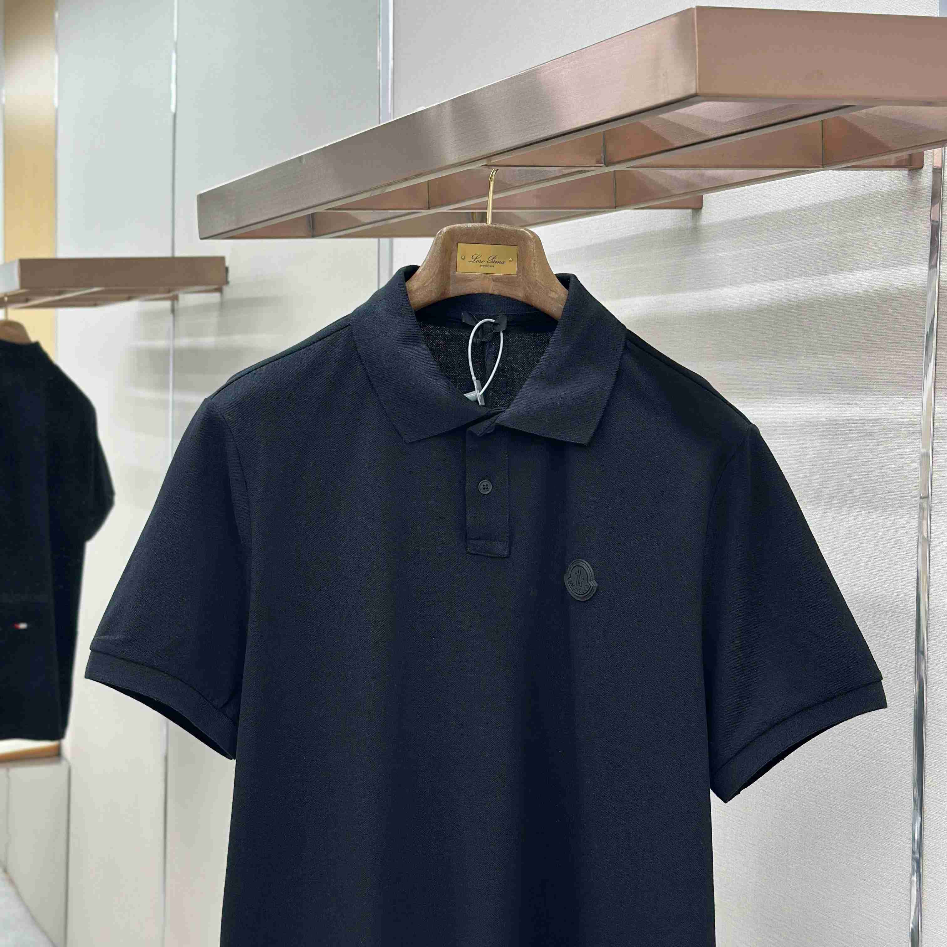 Moncler Logo Patch Cotton Piquet Polo Shirt - DopestKickz