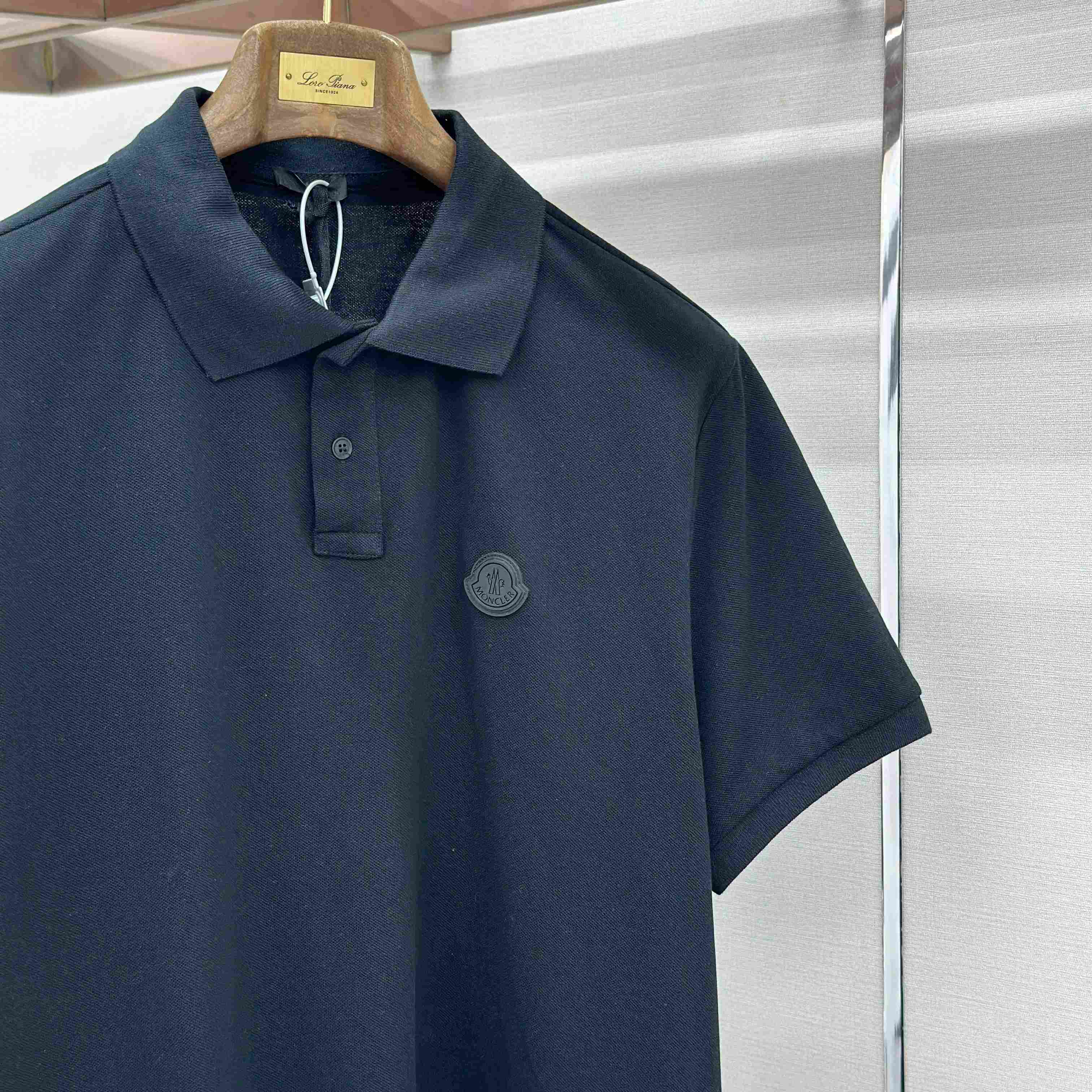 Moncler Logo Patch Cotton Piquet Polo Shirt - DopestKickz