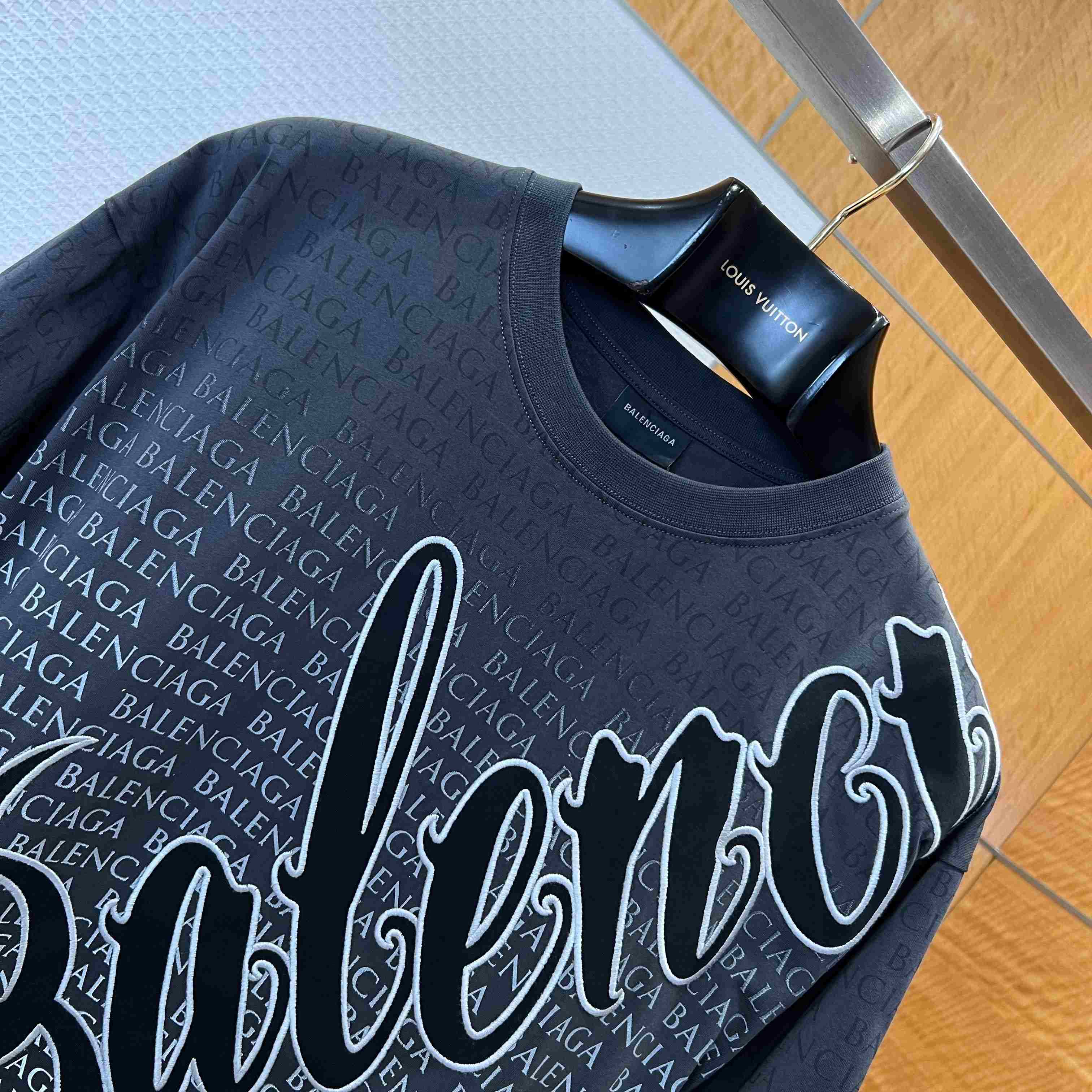 Balenciaga Big B Medium Fit T-shirt in Black/White - DopestKickz