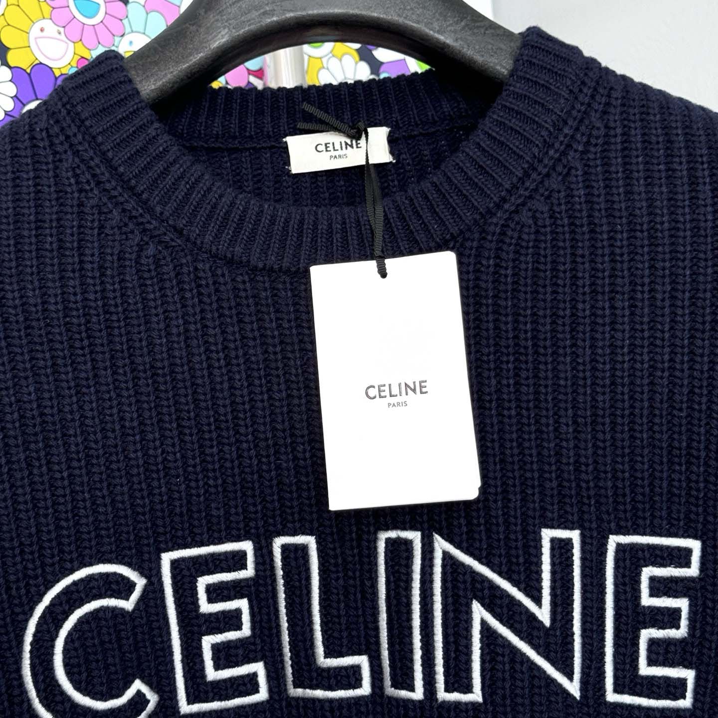 Celine Oversized Crew Neck Sweater In Wool - DopestKickz