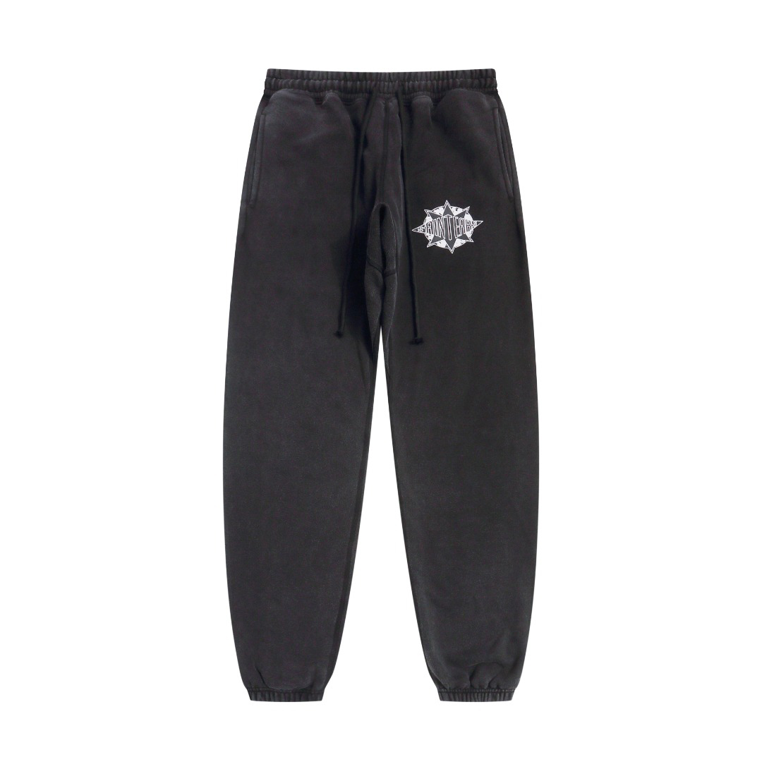 Saint Micheal X Denim Tears Saint Tears Sweatpants 'Black' - DopestKickz