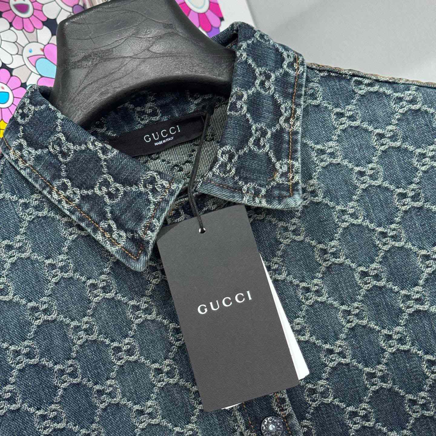 Gucci GG Cotton Denim Jacquard Shirt - DopestKickz