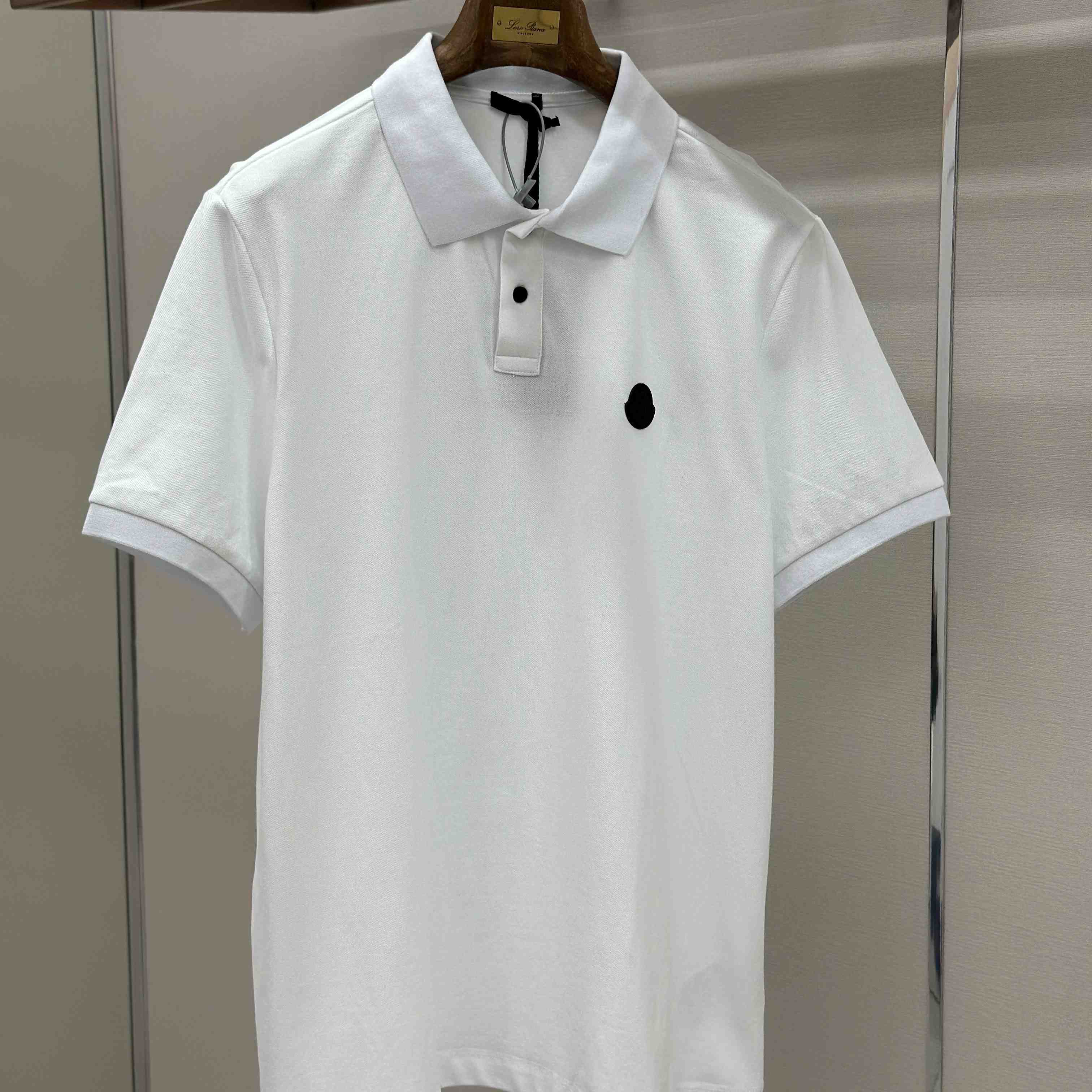 Moncler Logo Patch Cotton Piquet Polo Shirt - DopestKickz
