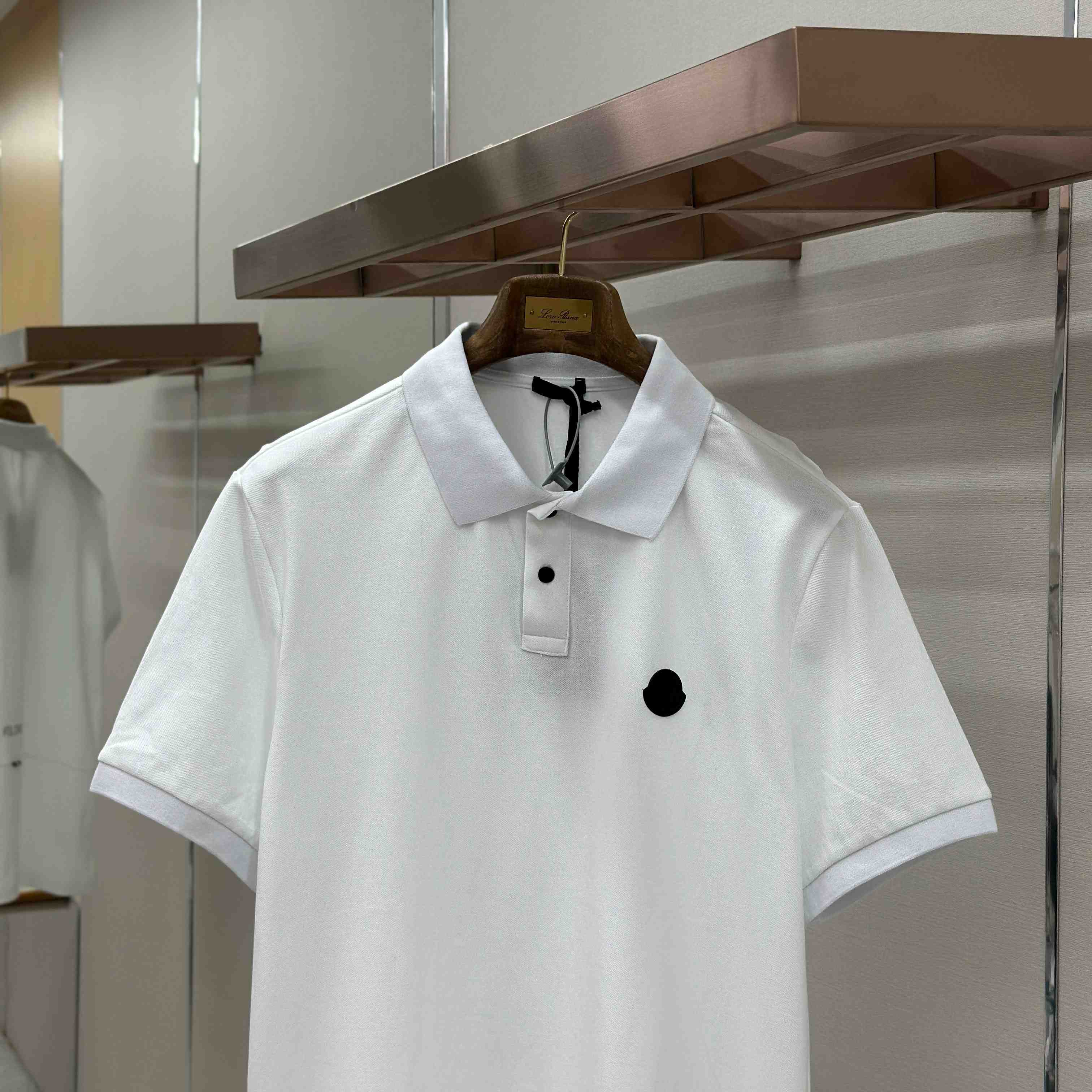 Moncler Logo Patch Cotton Piquet Polo Shirt - DopestKickz