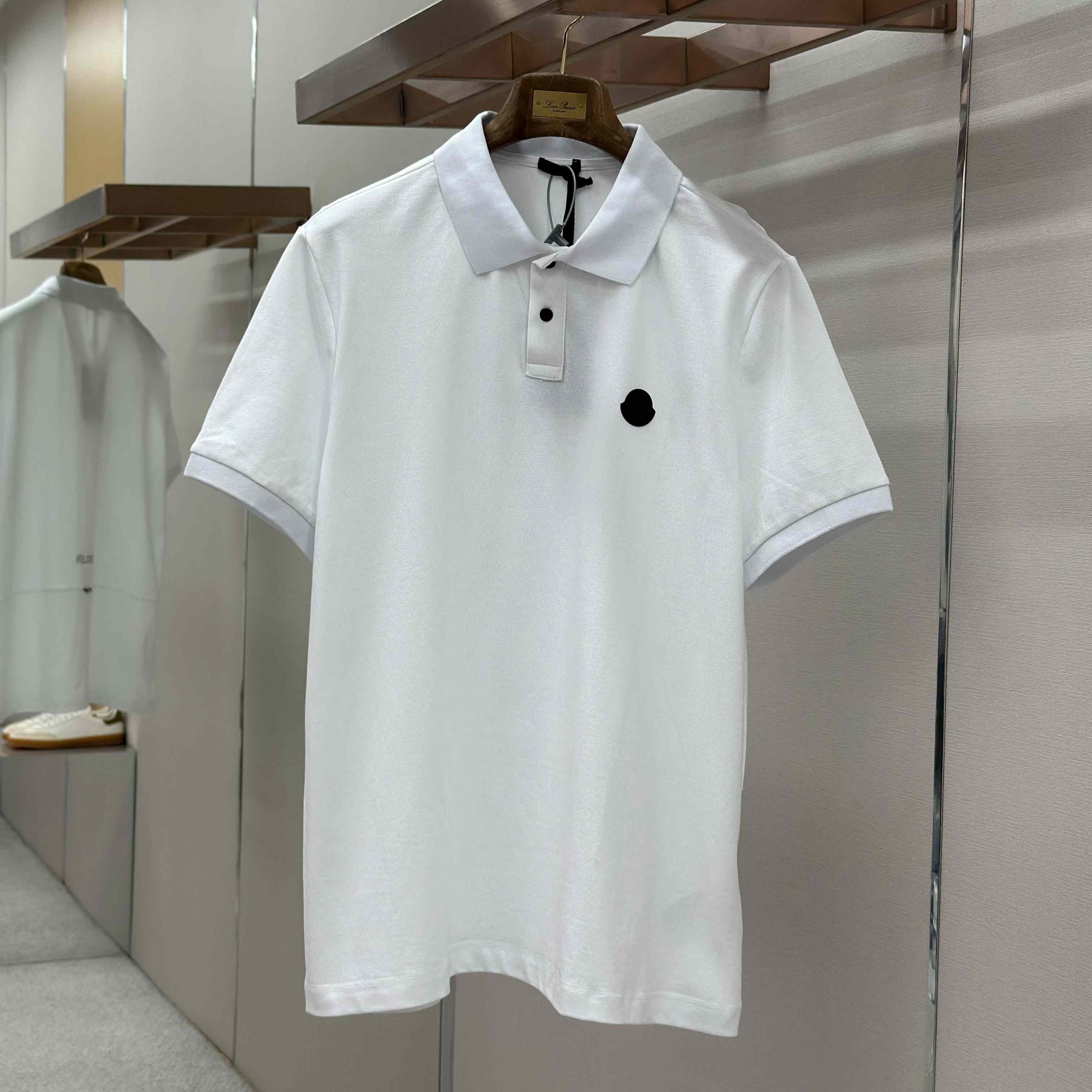 Moncler Logo Patch Cotton Piquet Polo Shirt - DopestKickz