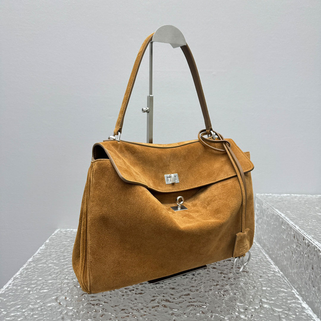 Balenciaga  Rodeo Handbag Medium In Camel - DopestKickz