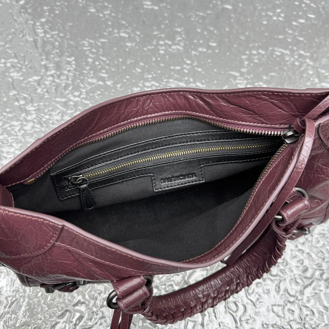 Balenciaga   Le City Bag Small In Dark Burgundy - DopestKickz
