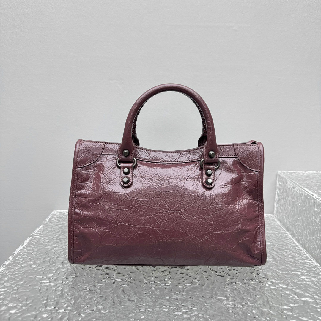 Balenciaga   Le City Bag Small In Dark Burgundy - DopestKickz