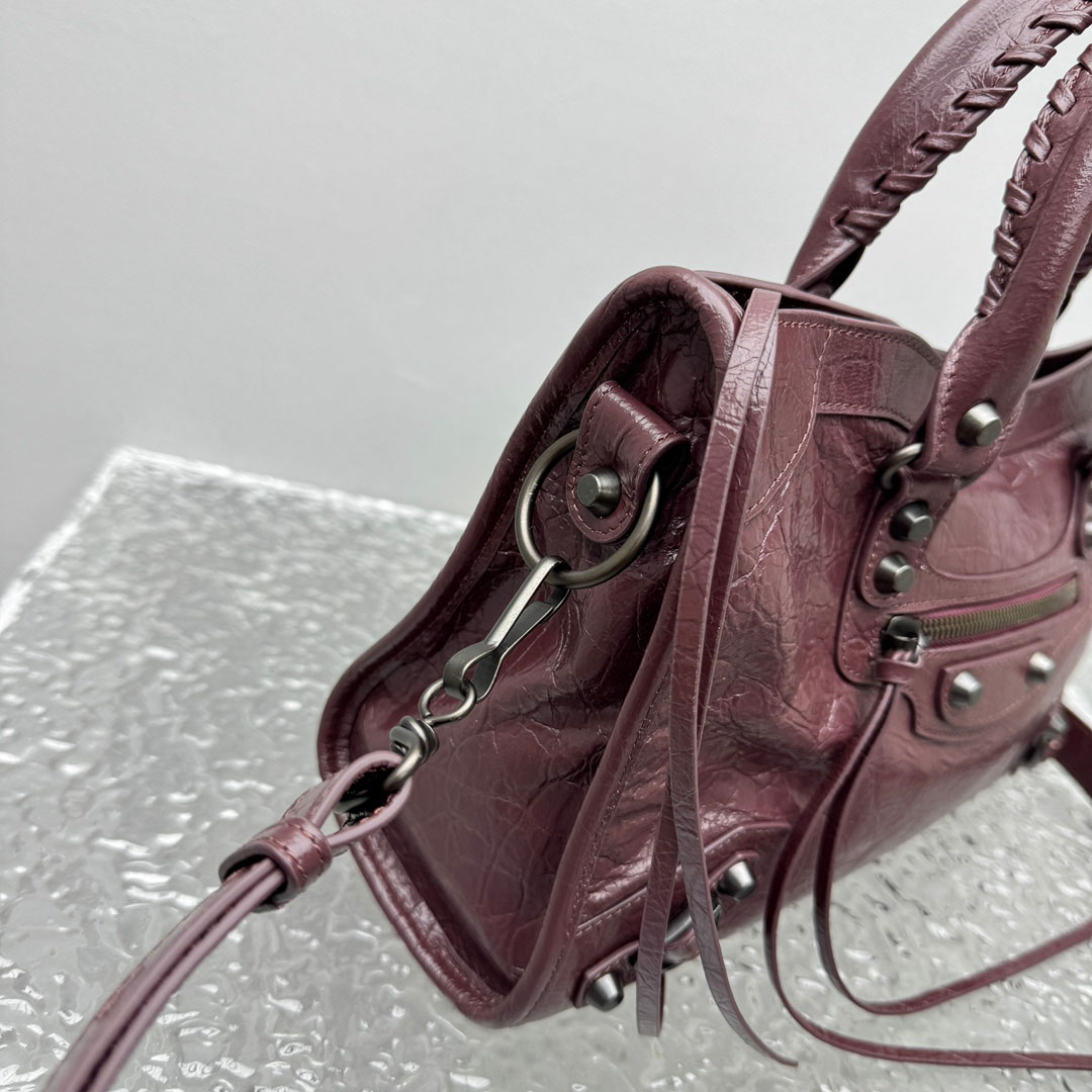 Balenciaga   Le City Bag Small In Dark Burgundy - DopestKickz