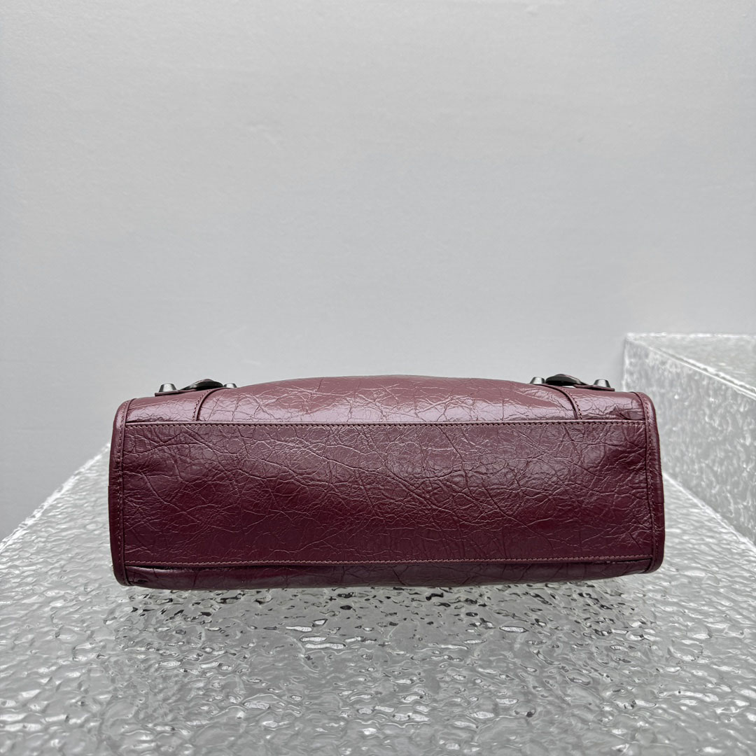 Balenciaga   Le City Bag Small In Dark Burgundy - DopestKickz