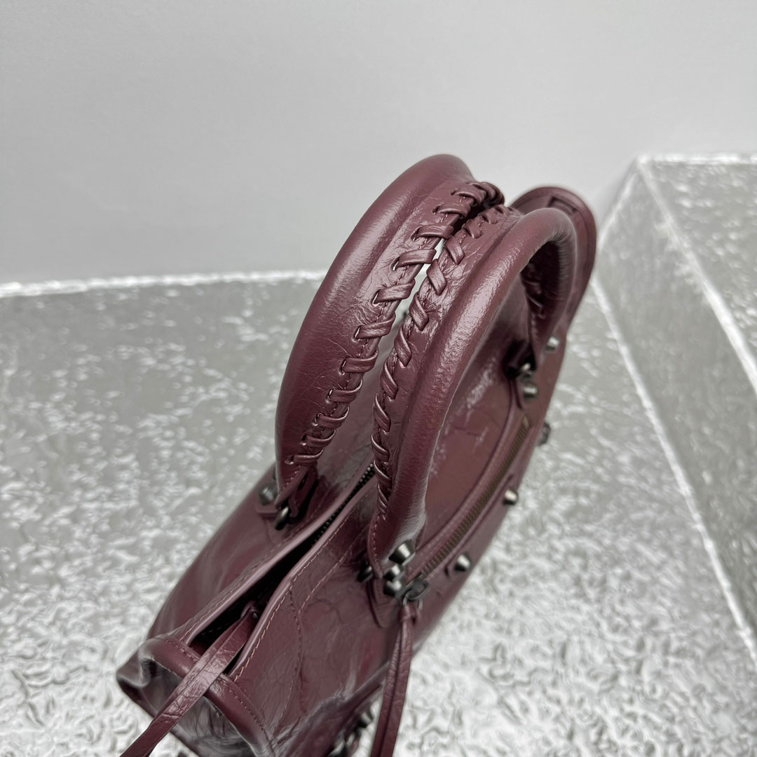 Balenciaga   Le City Bag Small In Dark Burgundy - DopestKickz
