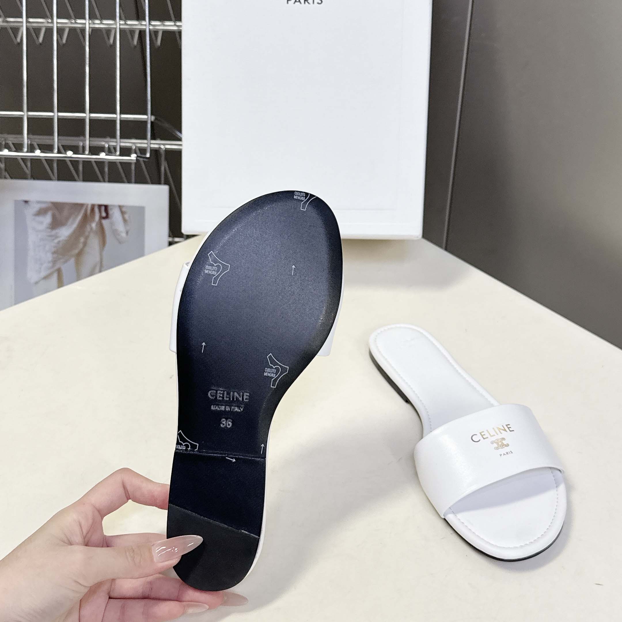 Celine Coast Mule In Lambskin - DopestKickz