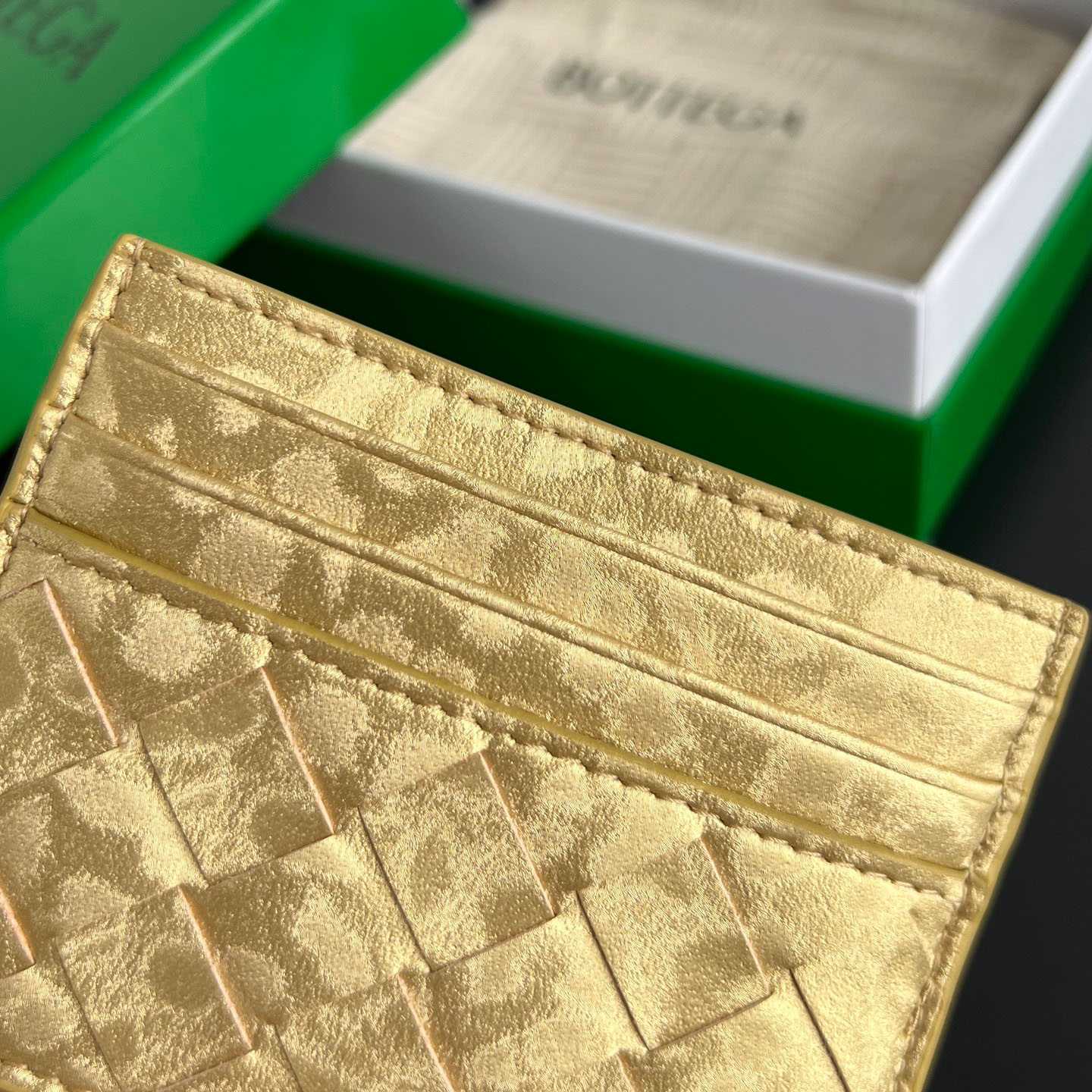 Bottega Veneta Intrecciato Credit Card Case - DopestKickz