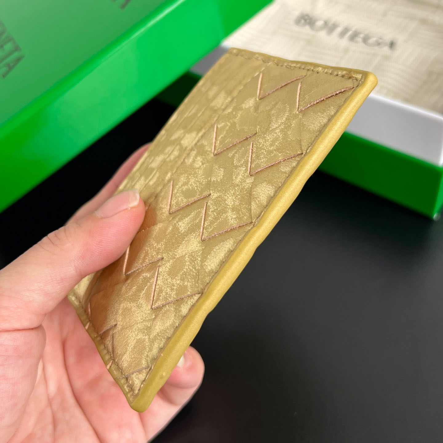 Bottega Veneta Intrecciato Credit Card Case - DopestKickz