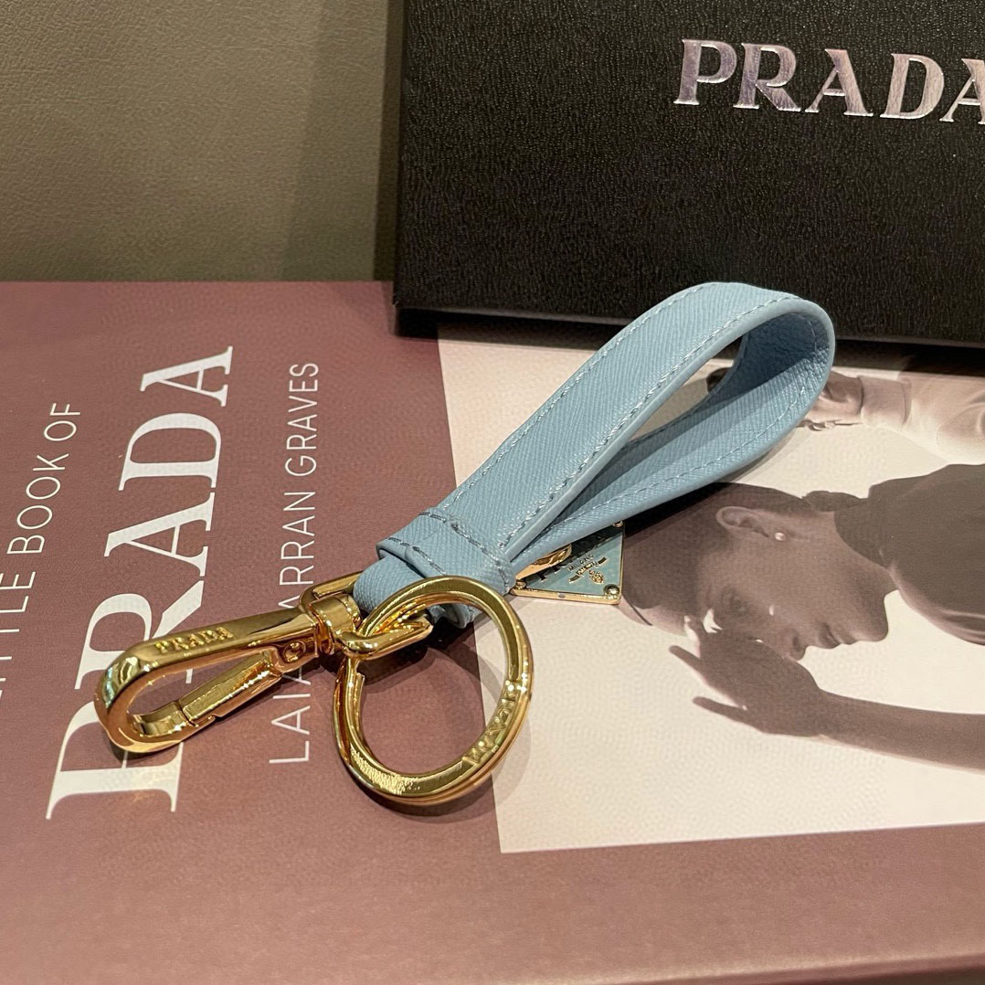 Prada Saffiano Leather Keychain - DopestKickz
