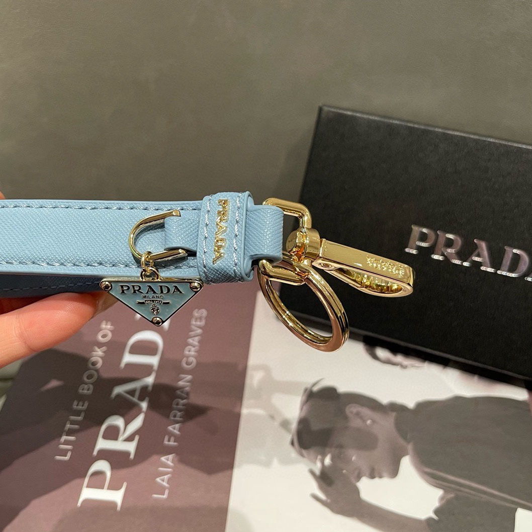 Prada Saffiano Leather Keychain - DopestKickz