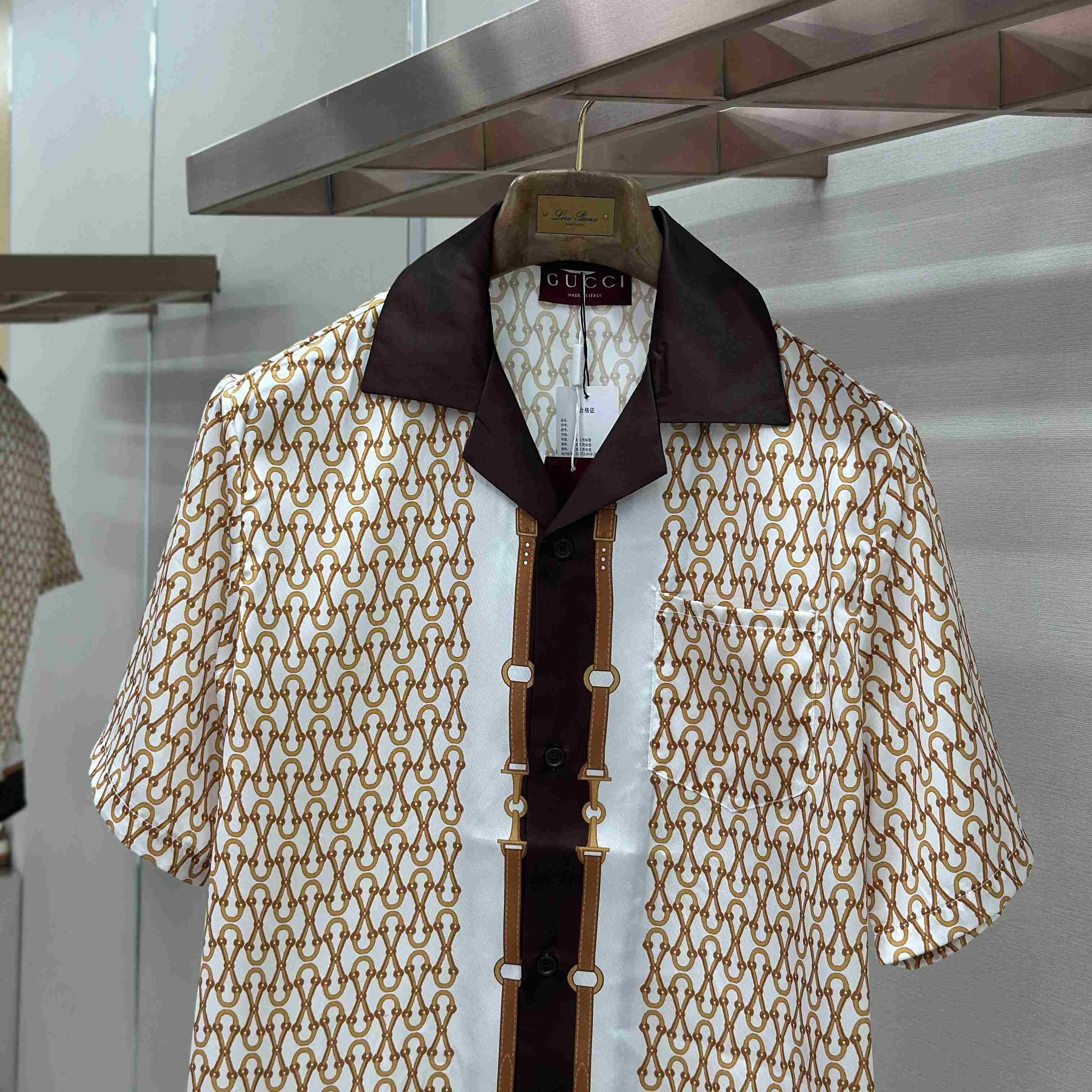 Gucci Printed Silk Twill Bowling Shirt - DopestKickz