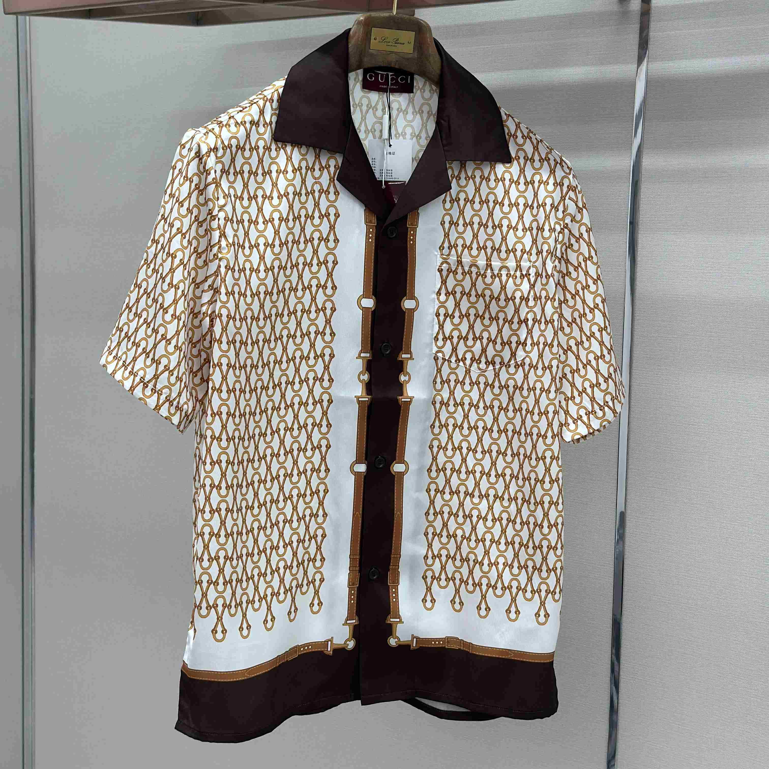 Gucci Printed Silk Twill Bowling Shirt - DopestKickz