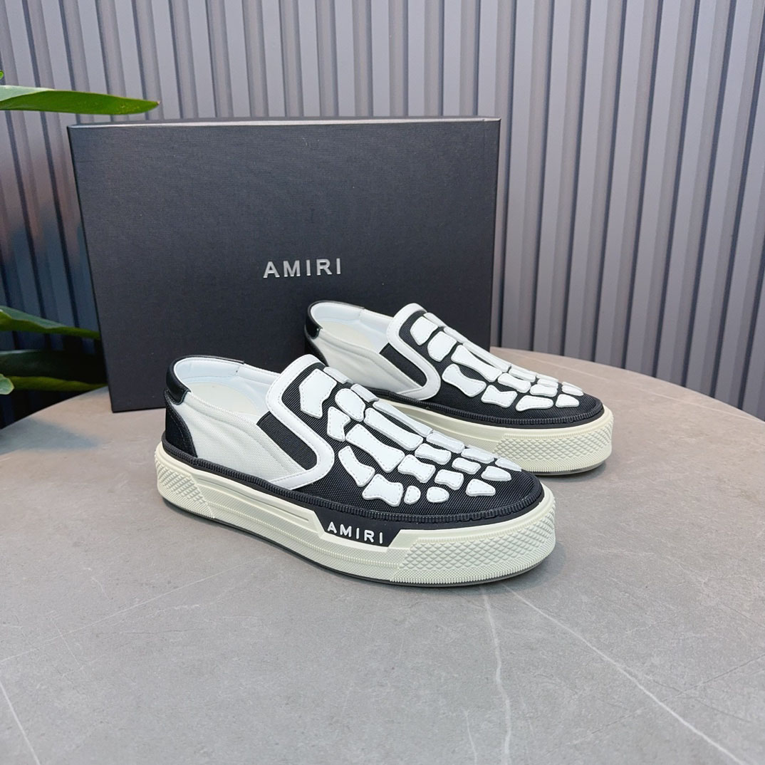 Amiri Skel Top Slip-On 'Black White' - DopestKickz
