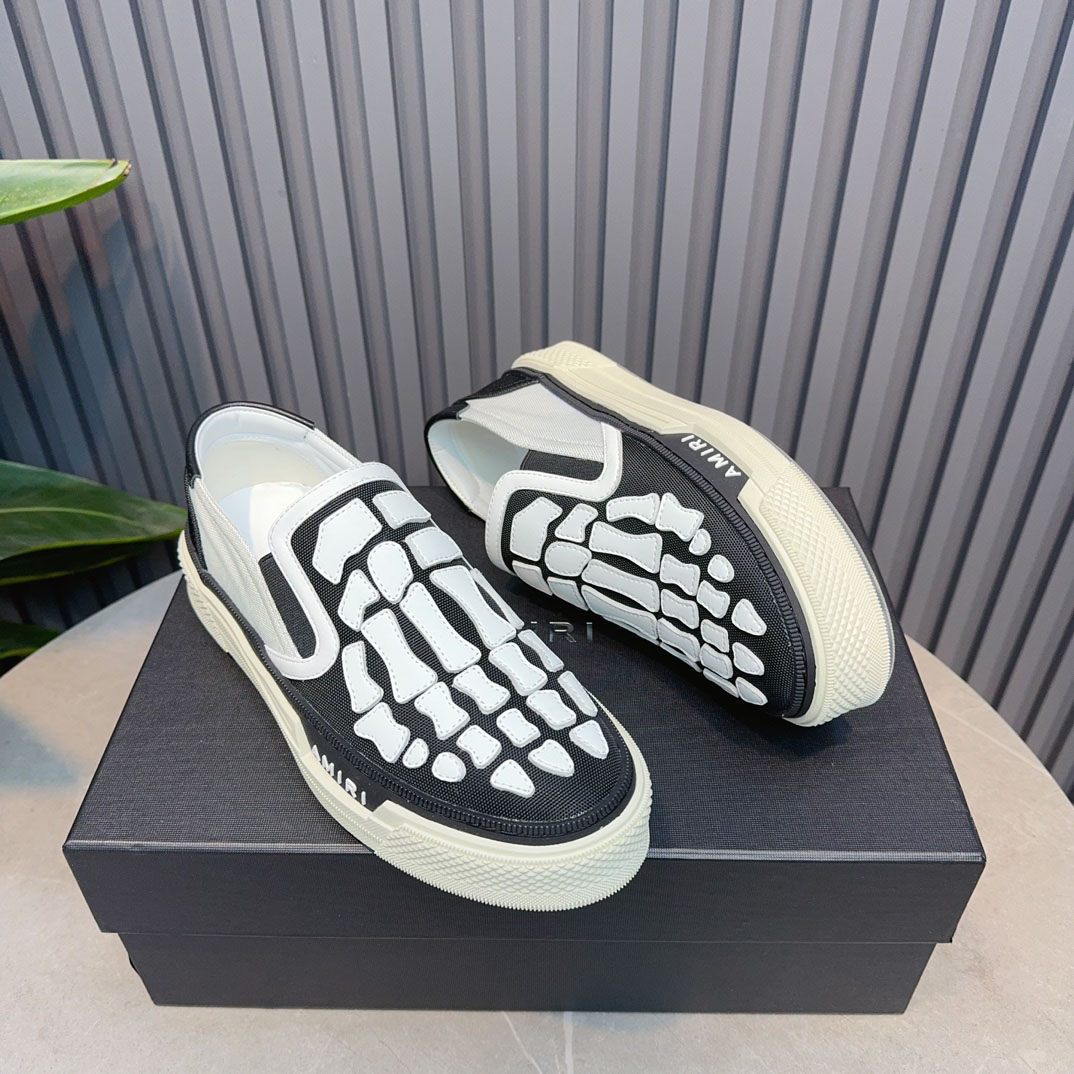 Amiri Skel Top Slip-On 'Black White' - DopestKickz