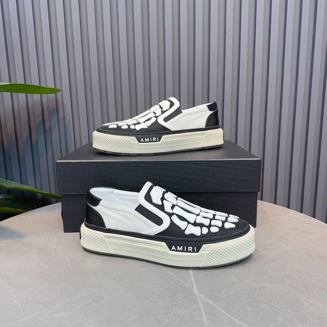 Amiri Skel Top Slip-On 'Black White' - DopestKickz