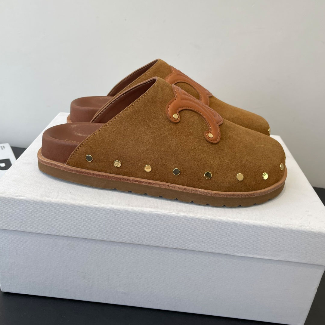 CELINE PITEA CLOG IN Suede Calfskin - DopestKickz