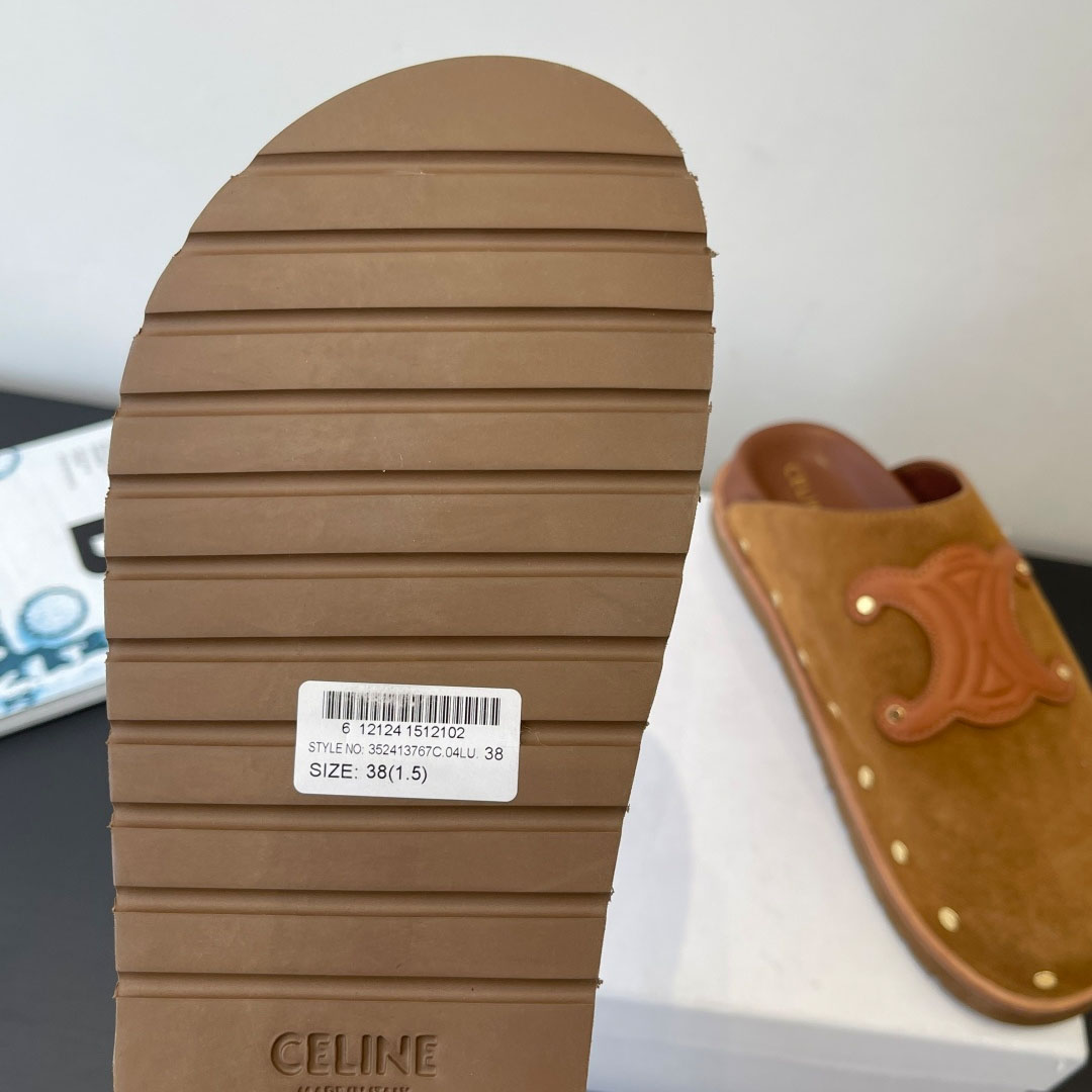 CELINE PITEA CLOG IN Suede Calfskin - DopestKickz