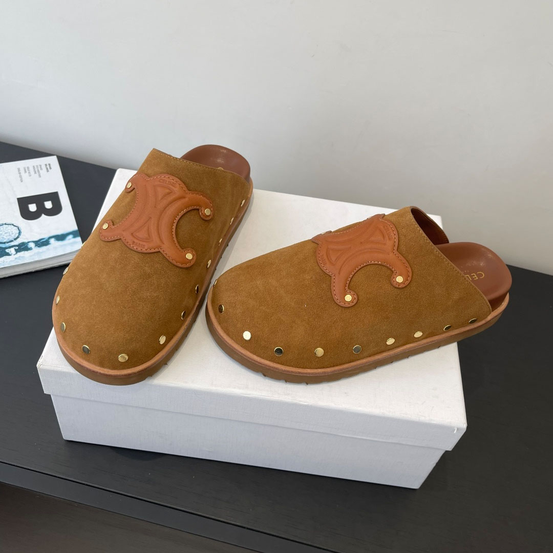 CELINE PITEA CLOG IN Suede Calfskin - DopestKickz