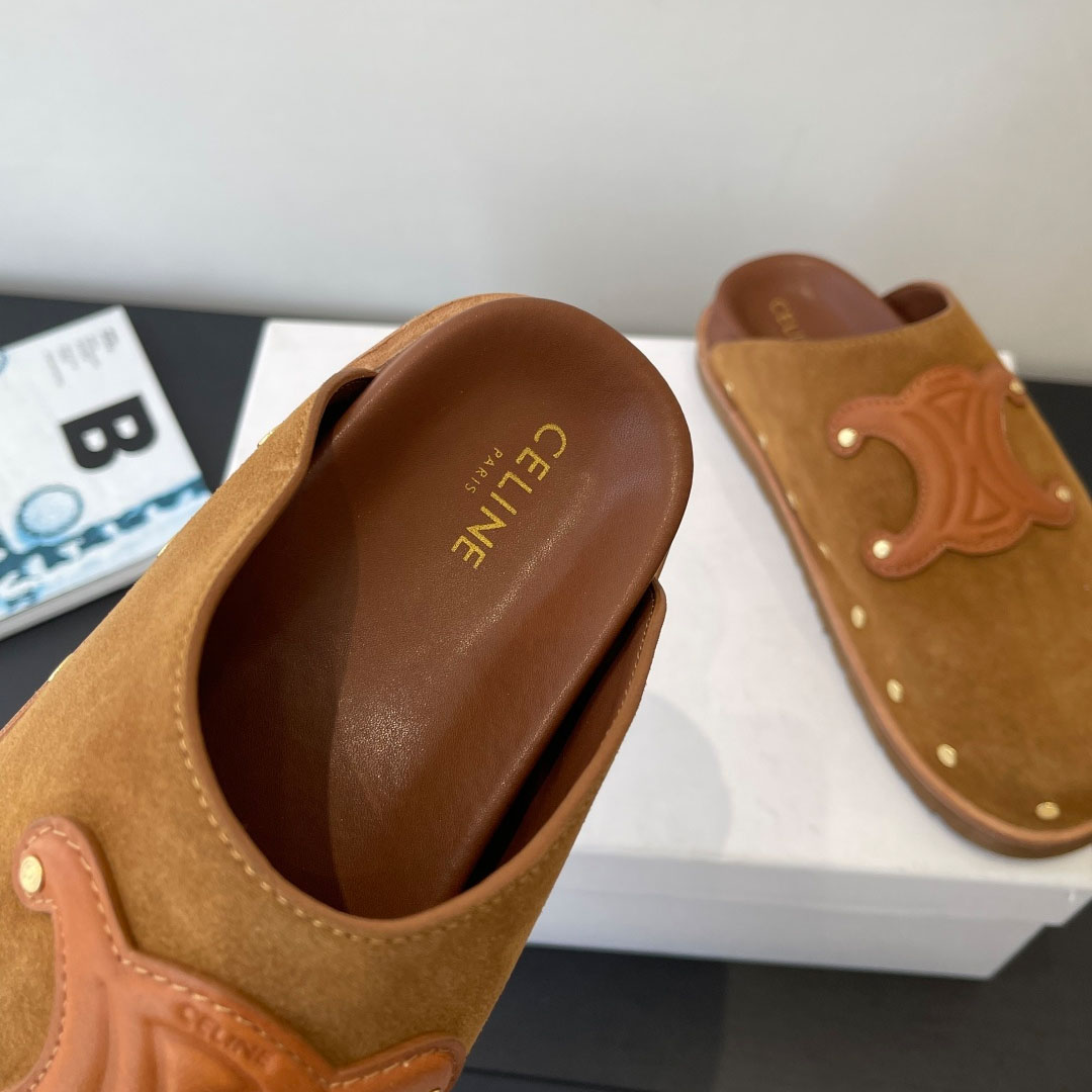 CELINE PITEA CLOG IN Suede Calfskin - DopestKickz