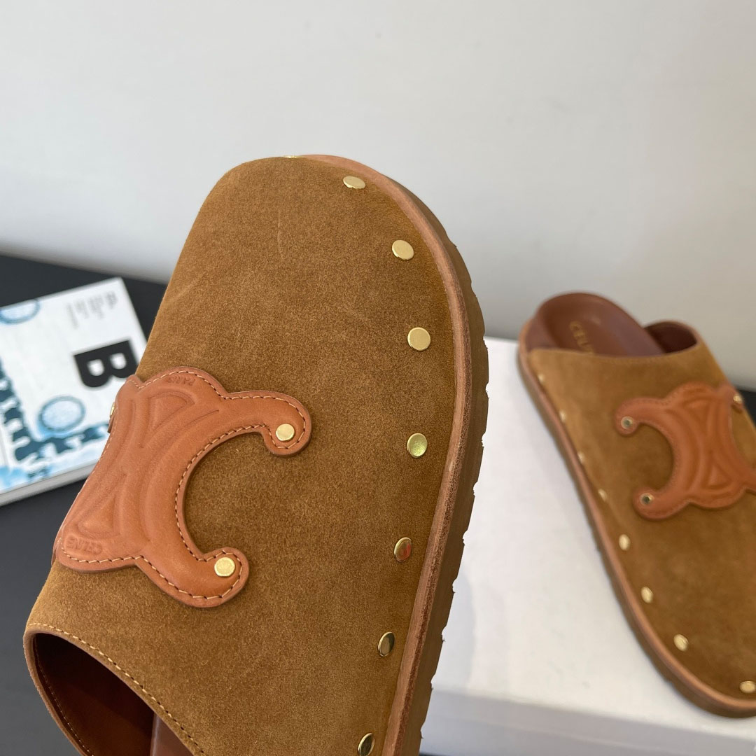 CELINE PITEA CLOG IN Suede Calfskin - DopestKickz