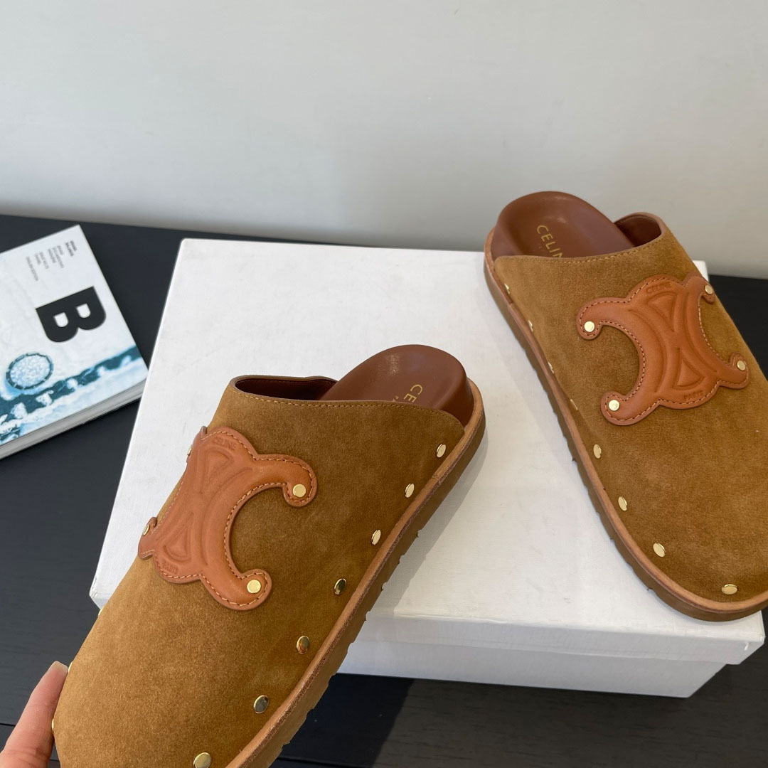 CELINE PITEA CLOG IN Suede Calfskin - DopestKickz