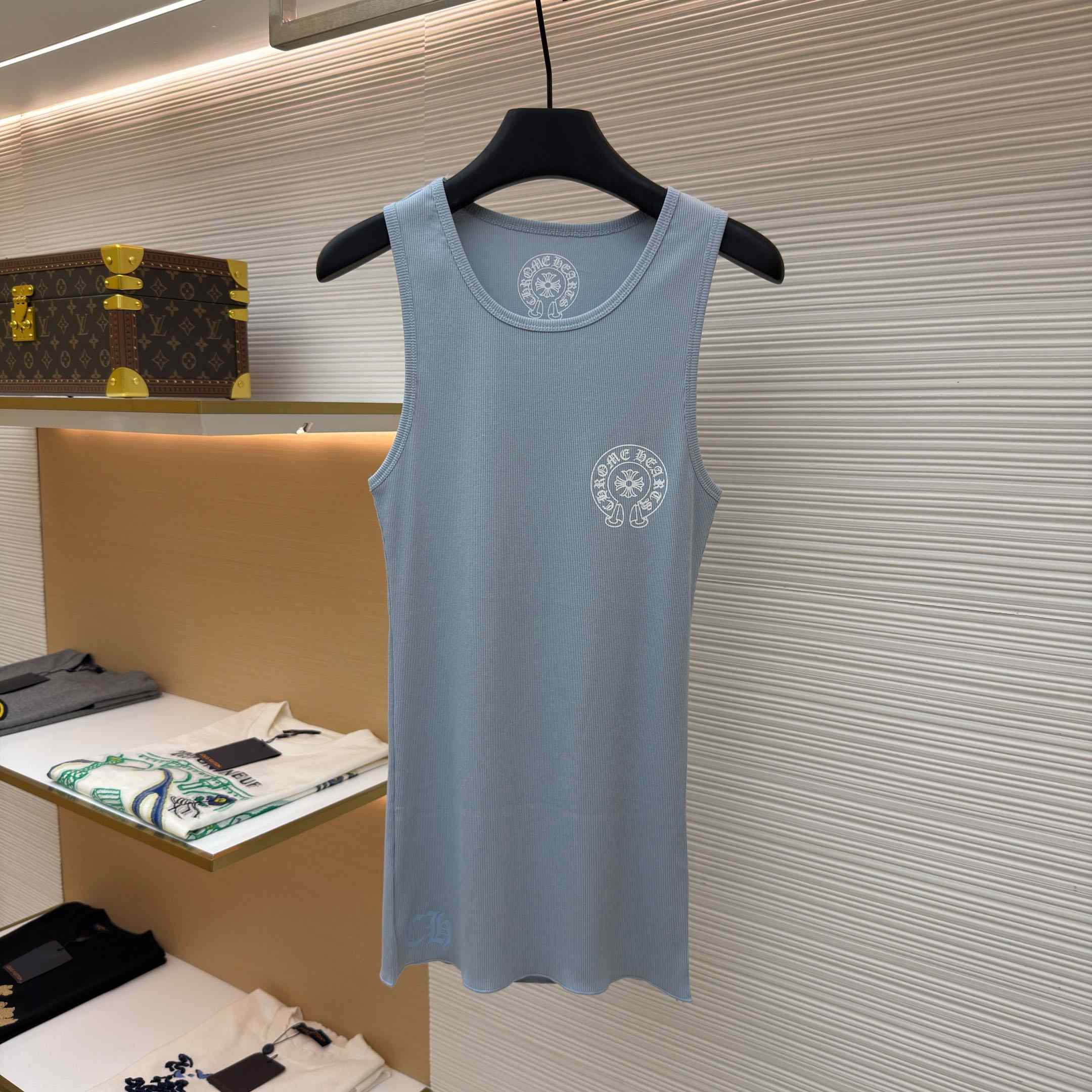 Chrome Hearts Rib Tank 'Baby Blue' - DopestKickz