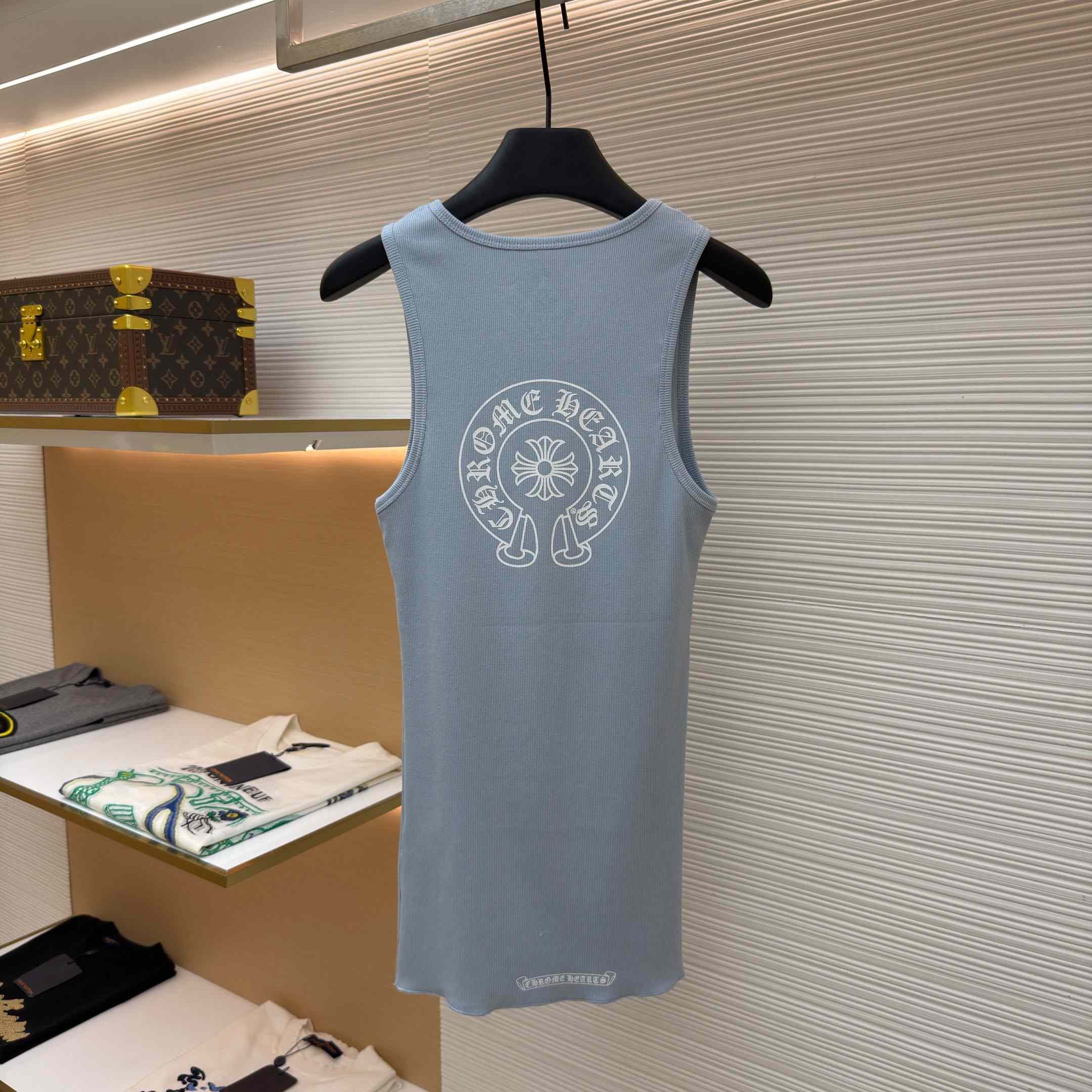 Chrome Hearts Rib Tank 'Baby Blue' - DopestKickz