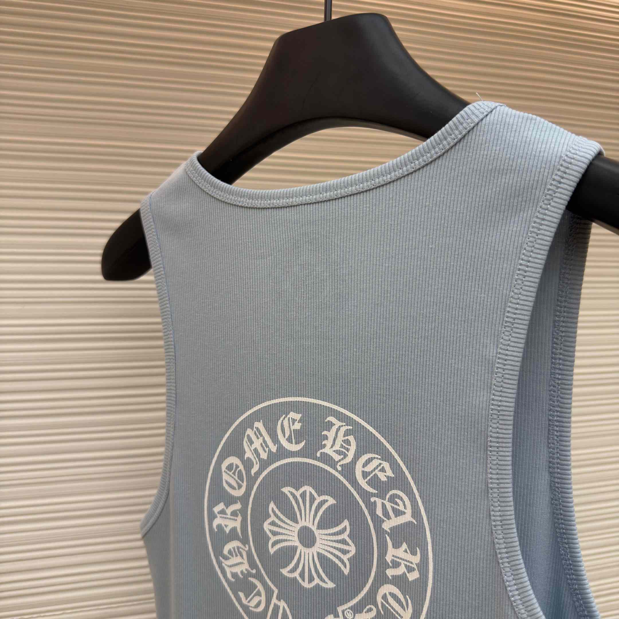 Chrome Hearts Rib Tank 'Baby Blue' - DopestKickz