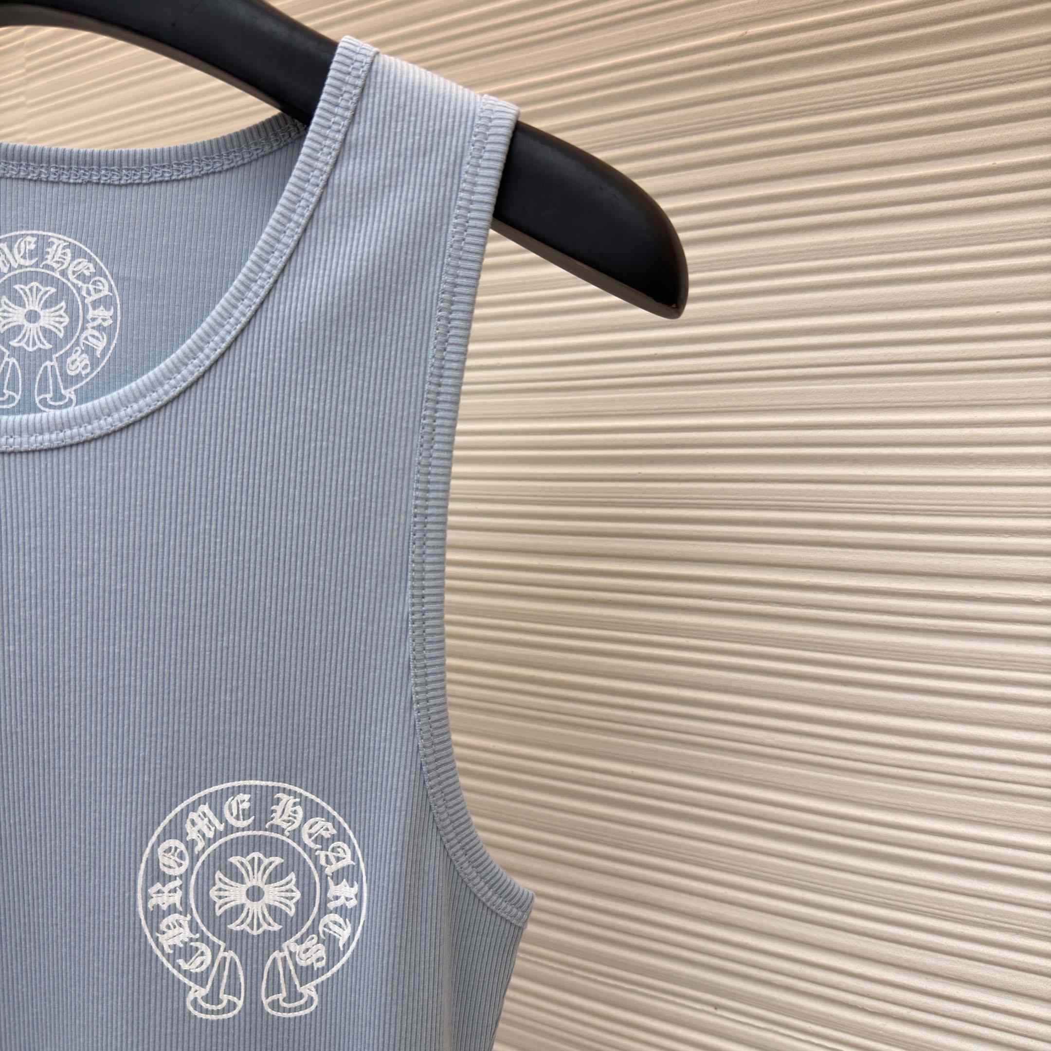Chrome Hearts Rib Tank 'Baby Blue' - DopestKickz