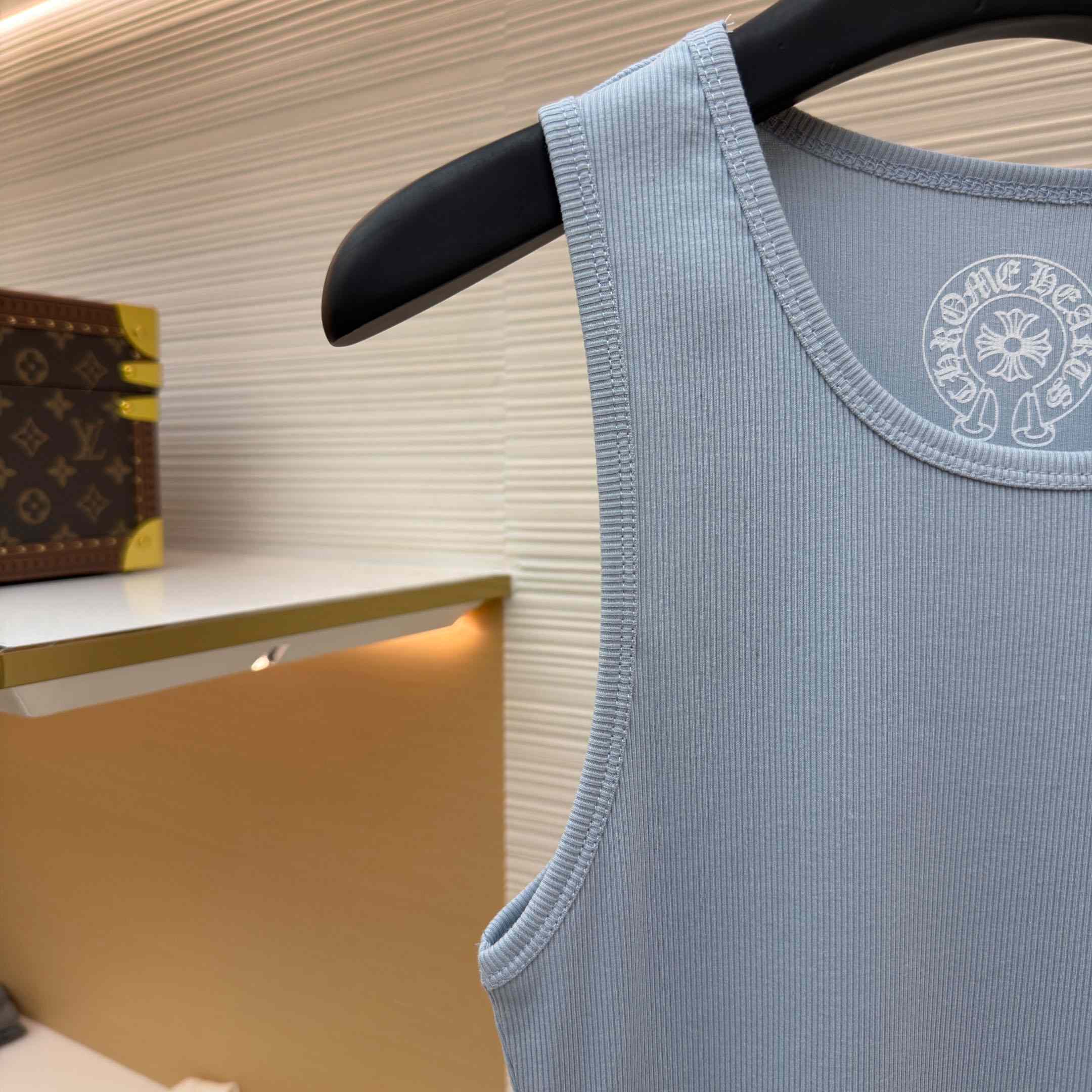 Chrome Hearts Rib Tank 'Baby Blue' - DopestKickz