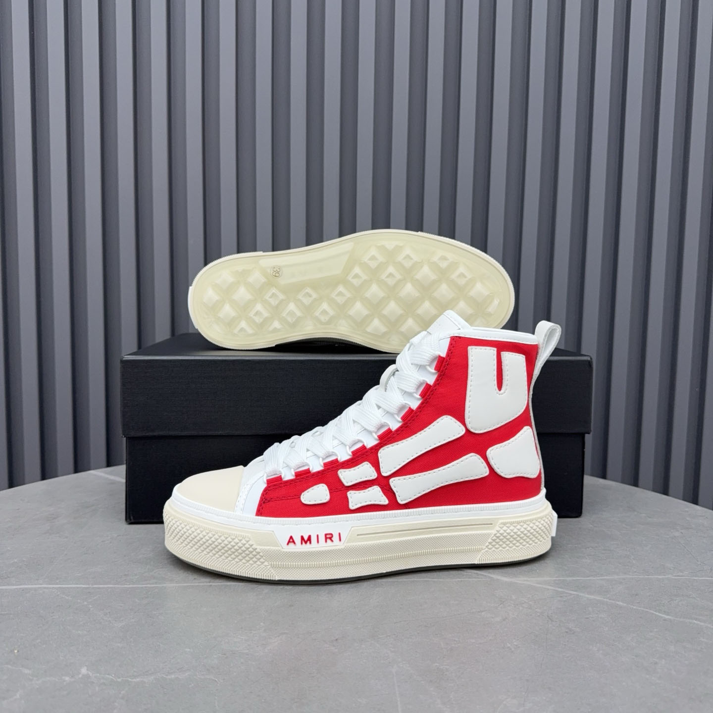Amiri Skel Court Hi 'Varsity Red' - DopestKickz