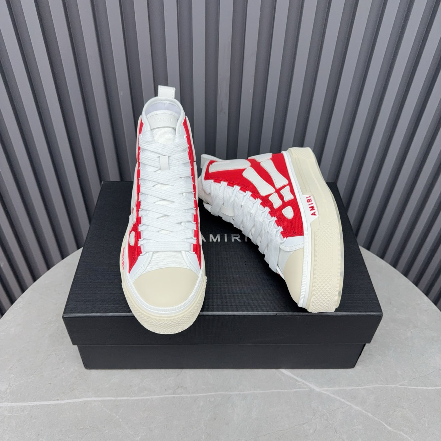 Amiri Skel Court Hi 'Varsity Red' - DopestKickz